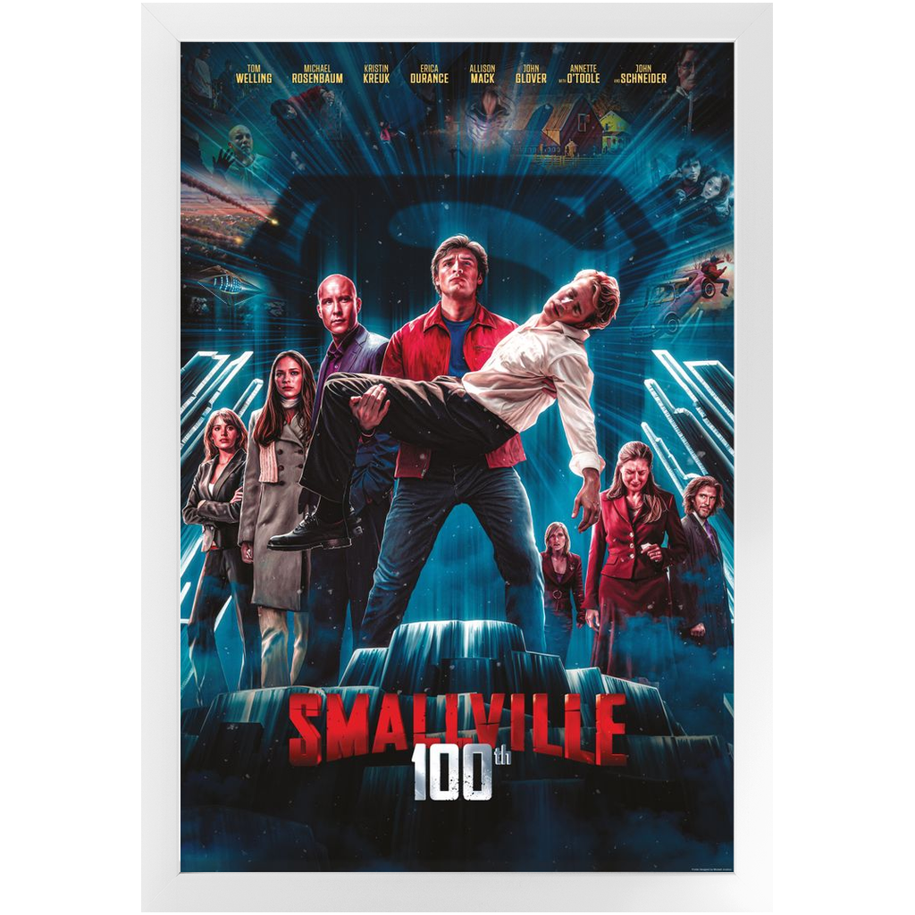 Smallville 100th Episode Framed Poster (Glossy Print)