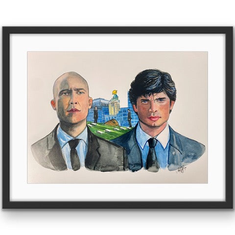 NEW AUTOGRAPHED SMALLVILLE ART PIECE from ARTIST May Charters (ONLY 55 AVAILABLE off the original print)